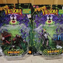 NEW: Spider-Man/Venom- Along Came a Spider: Spider-Carnage & Bride of Venom figures