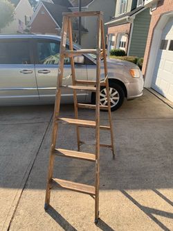 Wooden ladder