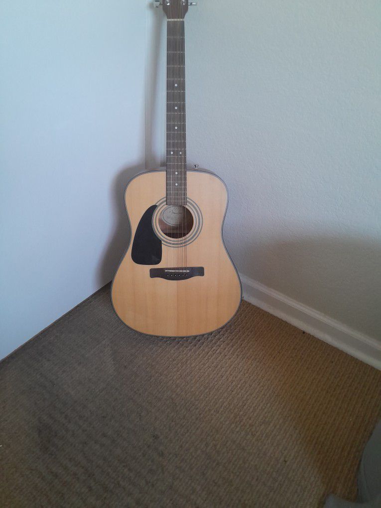Left Handed Fender Acoustic Guitar + Free Case