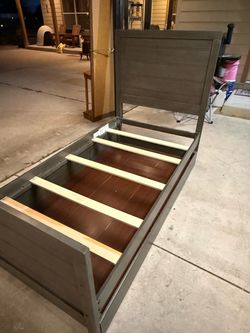Twin bed with mattress
