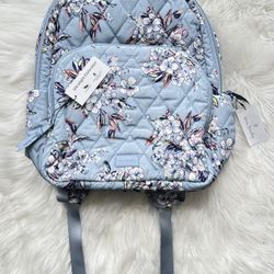 Vera Bradley NEW Ultralight Large Backpack Cherry Blossoms Light Blue White Pink