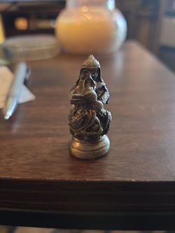 Vintage Metal Asian Warrior Chess Piece Figurine(R)