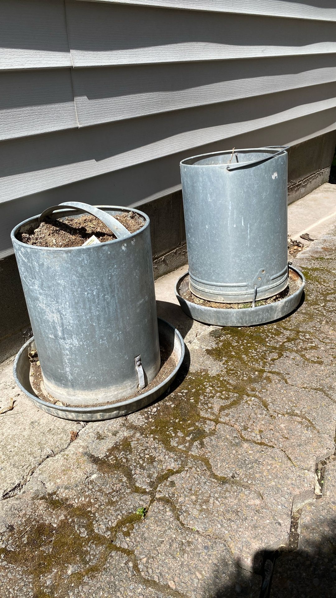 2 Chicken Feeders/ Planters