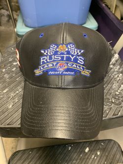 Rusty Wallace leather cap last call