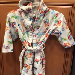 Hawaiian Surfboard Terry Cloth Beach , Pool, Shower Cover Up Robe Size 7/8