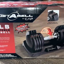 CAP Barbell 25lb Adjustable Dumbbell | Quick Select 5-25 | Single