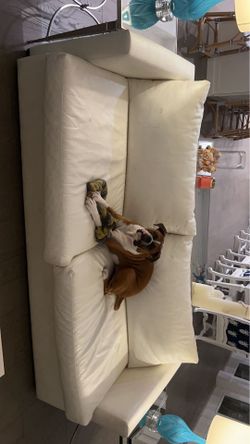 White Leather couch (High performance fabric)