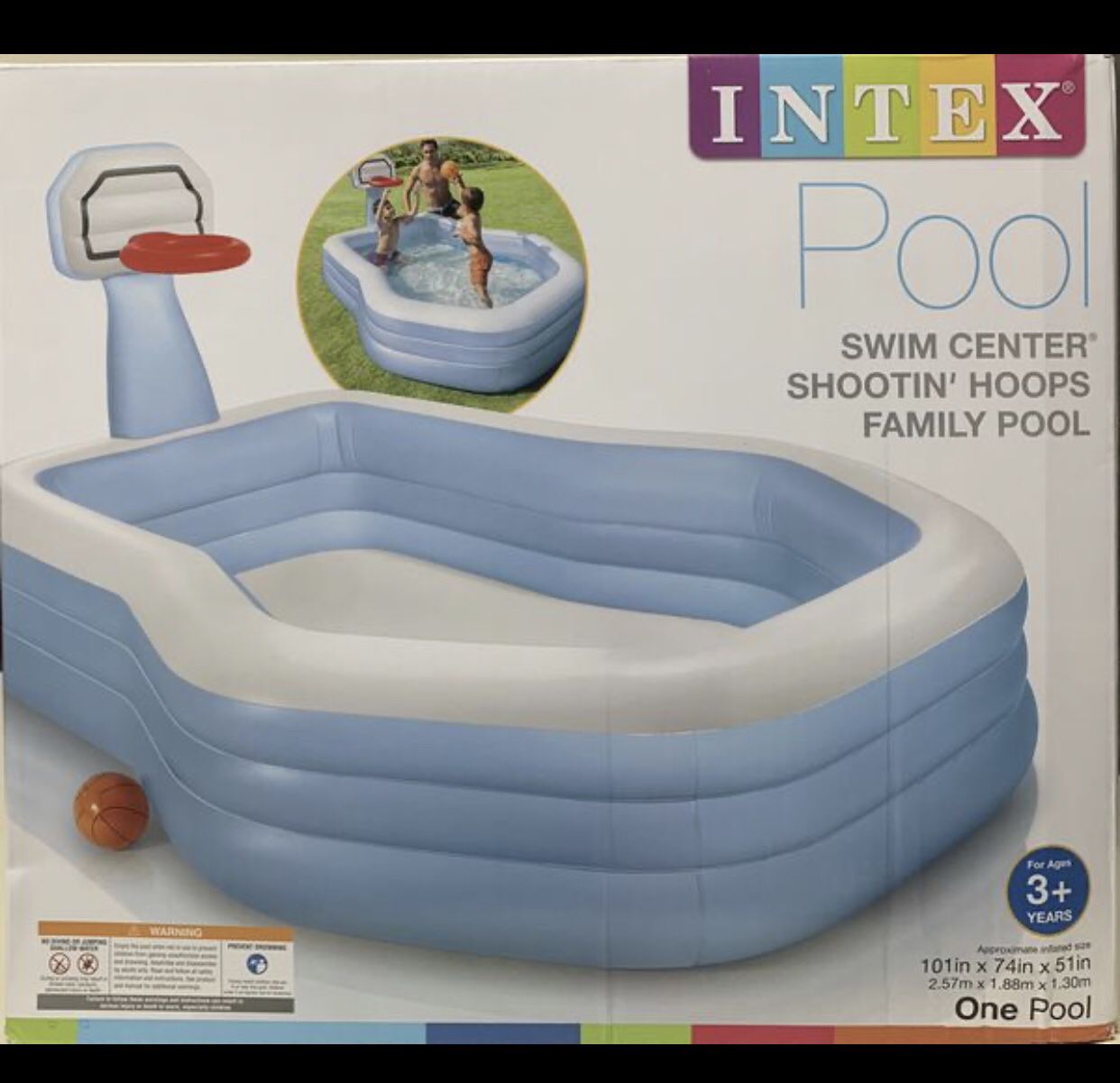 BRAND NEW IN BOX 9 FT INTEX SWIM CENTER SHOOTIN HOOPS!!!!! DELIVERY AVAILABLE SAME DAY!