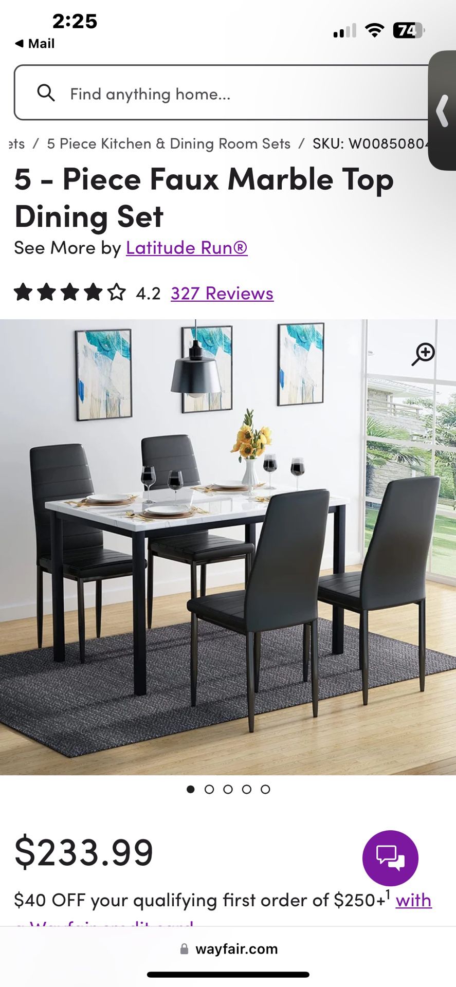 Dinning table & chairs 