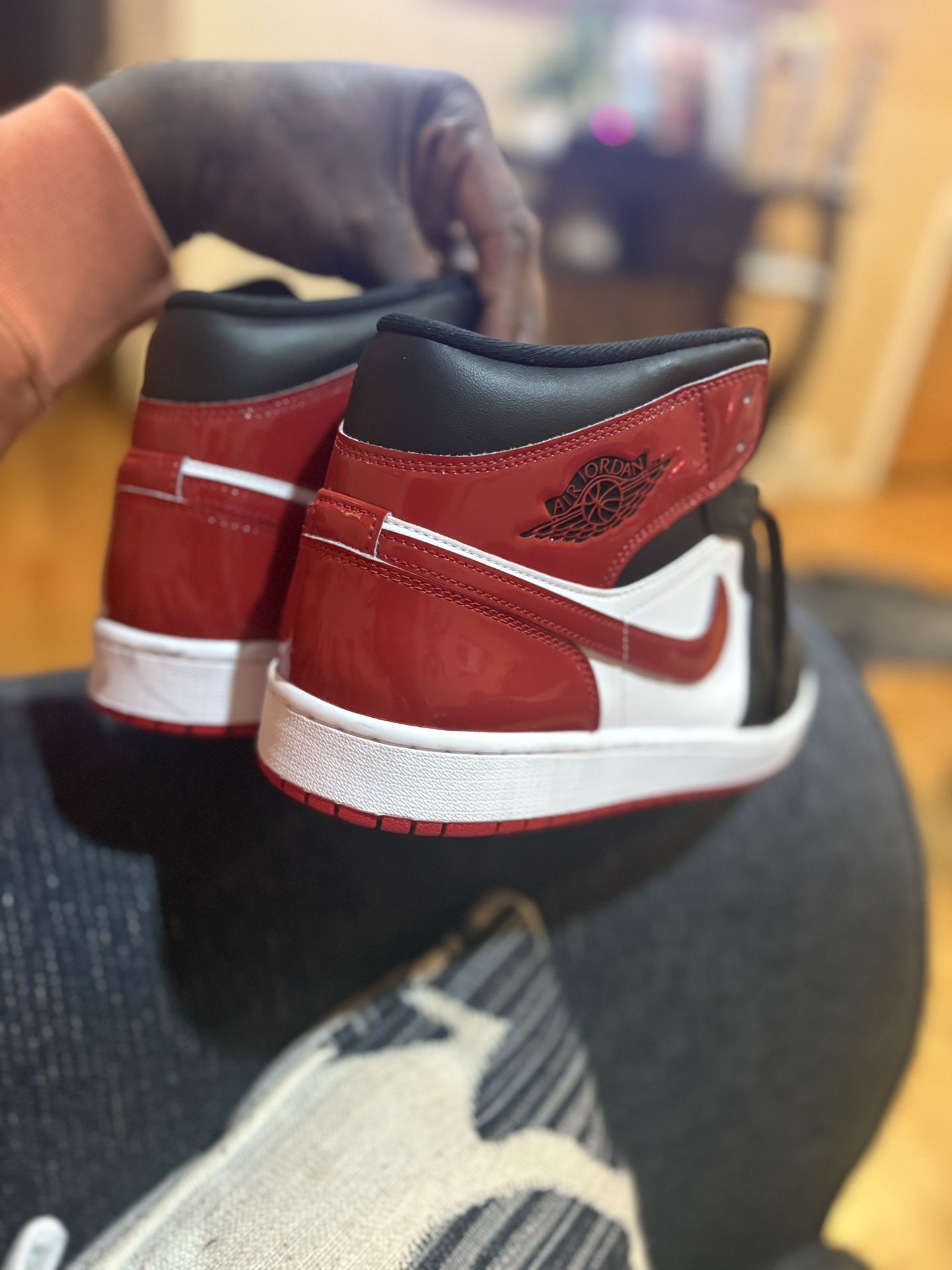 Jordan’s 1s Black Red N White 