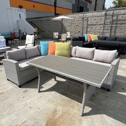 Patio Furniture Outdoor Sectional With Table 