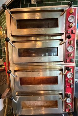 (2) Advantco double deck ovens with S/S stand