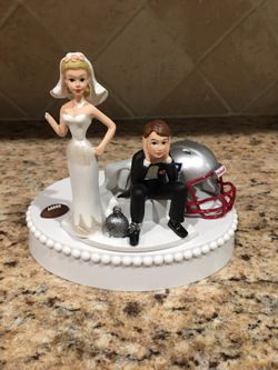 New England Patriots Wedding Cake Topper
