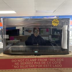 BLACK STAINLESS STEEL SAMSUNG MICROWAVE 