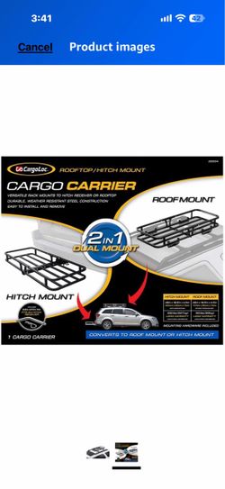 New 2-in-1 hitch mount cargo carrier