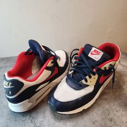 Night Nike Air Max 90 Essential Red White And Blue Woohoo Size 13