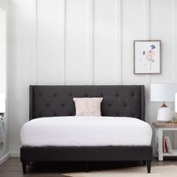 FREE DELIVERY BLACK/GREY KING SIZE BED FRAME