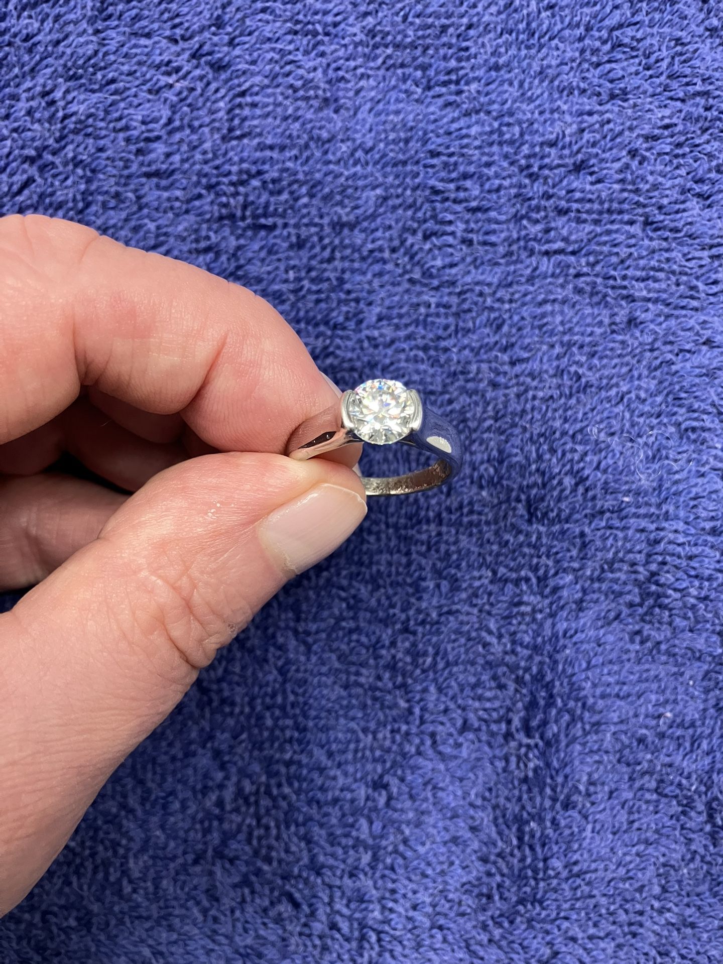 Moissanite Diamond Ring Solitaire 2+carats