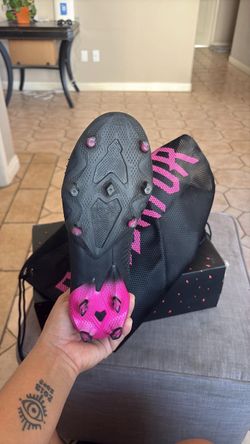 Adidas Soccer Cleats Black and Pink