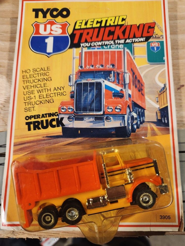 New Tyco US1 Orange And Yellow Dump Truck Slot Car