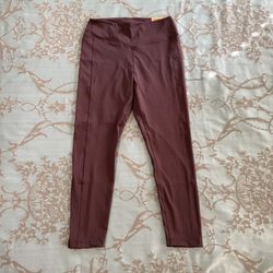 Victoria's Secret PINK Active Ultimate Burgundy High Waist 7/8 Legging Large