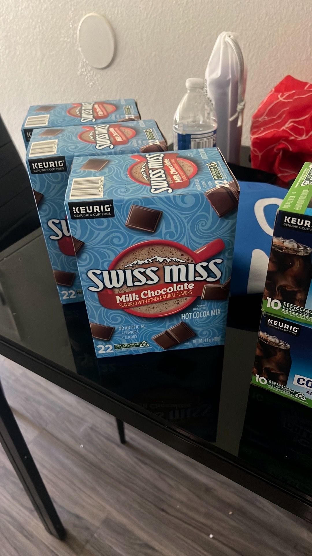 Swiss miss hot coco and ice coffee keurig cups