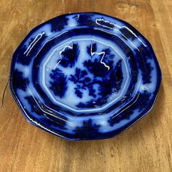 FLOW BLUE CHAPOO ORIENTAL DEEP PLATE OR SOUP BOWL WEDGWOOD ENGLAND 1850