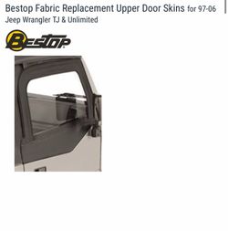 Bestop Jeep Wrangler TJ Half Door Upper Windows