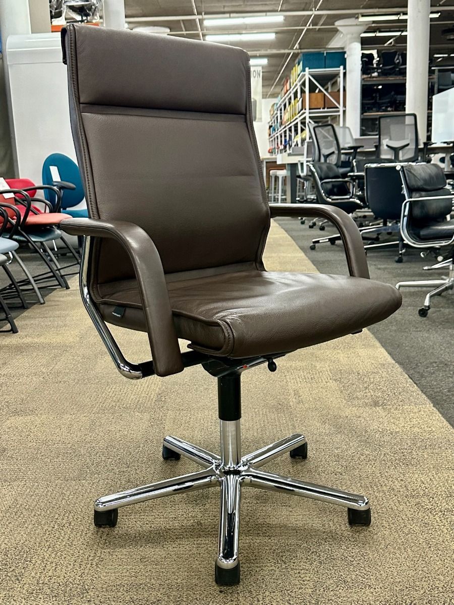 Wilkhahn FS-LINE Swivel Management Chair (Terra/Chrome)