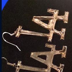 LA DODGERS .99 Pure Silver Earrings 