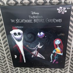 The Nightmare Before Christmas Puzzle Sally, Jack Skellington, Zero