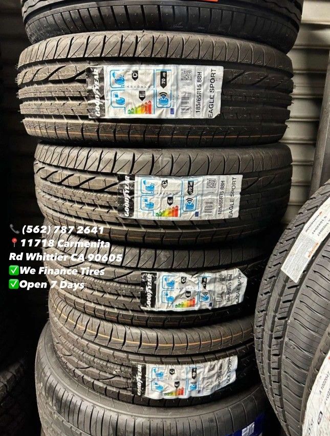 185/65R15 Goodyear Sport Set of Tires Installed and Balanced Set de Llantas Nuevas Instaladas y Balanceadas