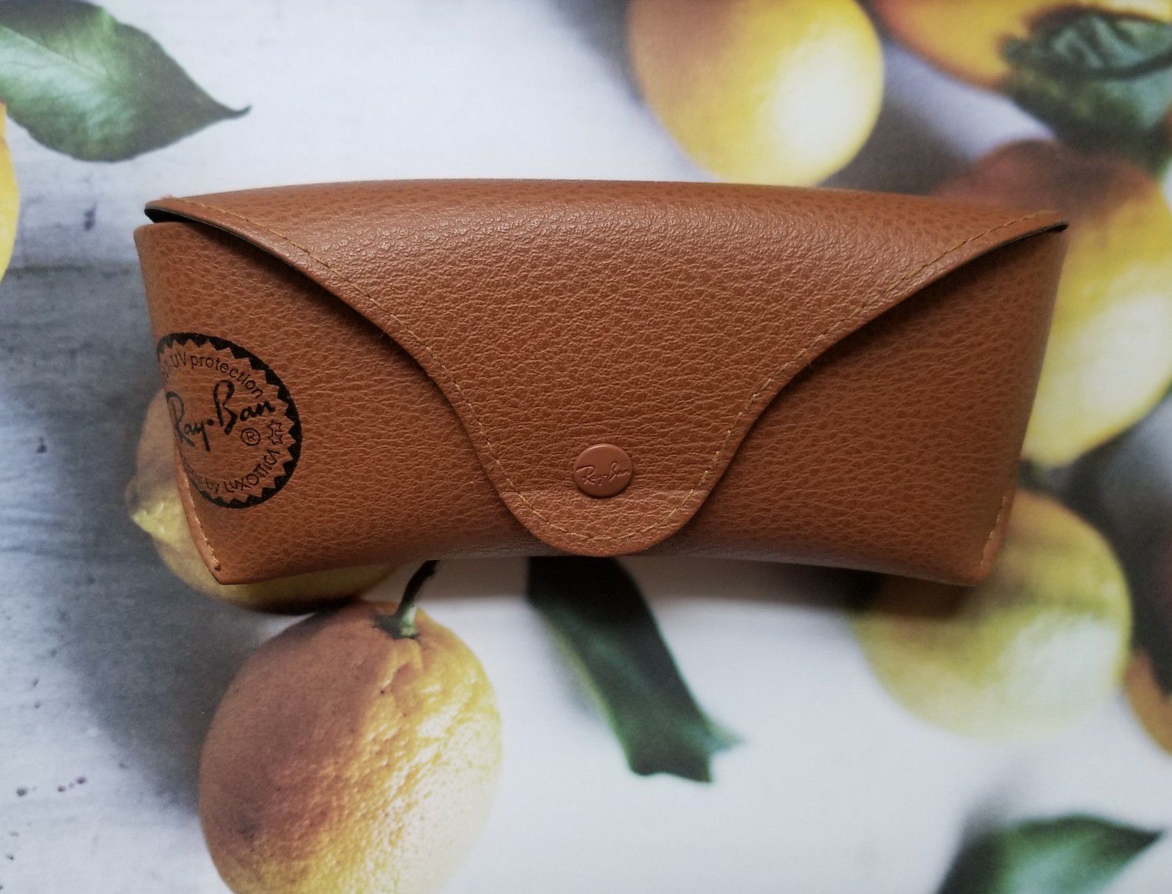 Light Tan Leather Official Ray Ban Sunglass Case
