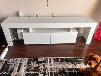 White tv stand
