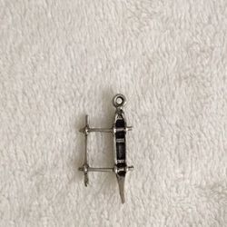 Sterling silver canoe charm/pendant