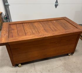 Wooden Storage Chest / Toy Box on Casters