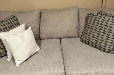 Grey accent pillows