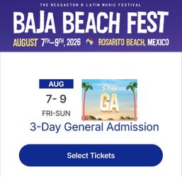Baja beach fest tickets