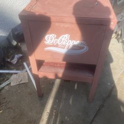 Dr Pepper Ice Chest Antique There Is No Rest. Metal Is Good Condition.