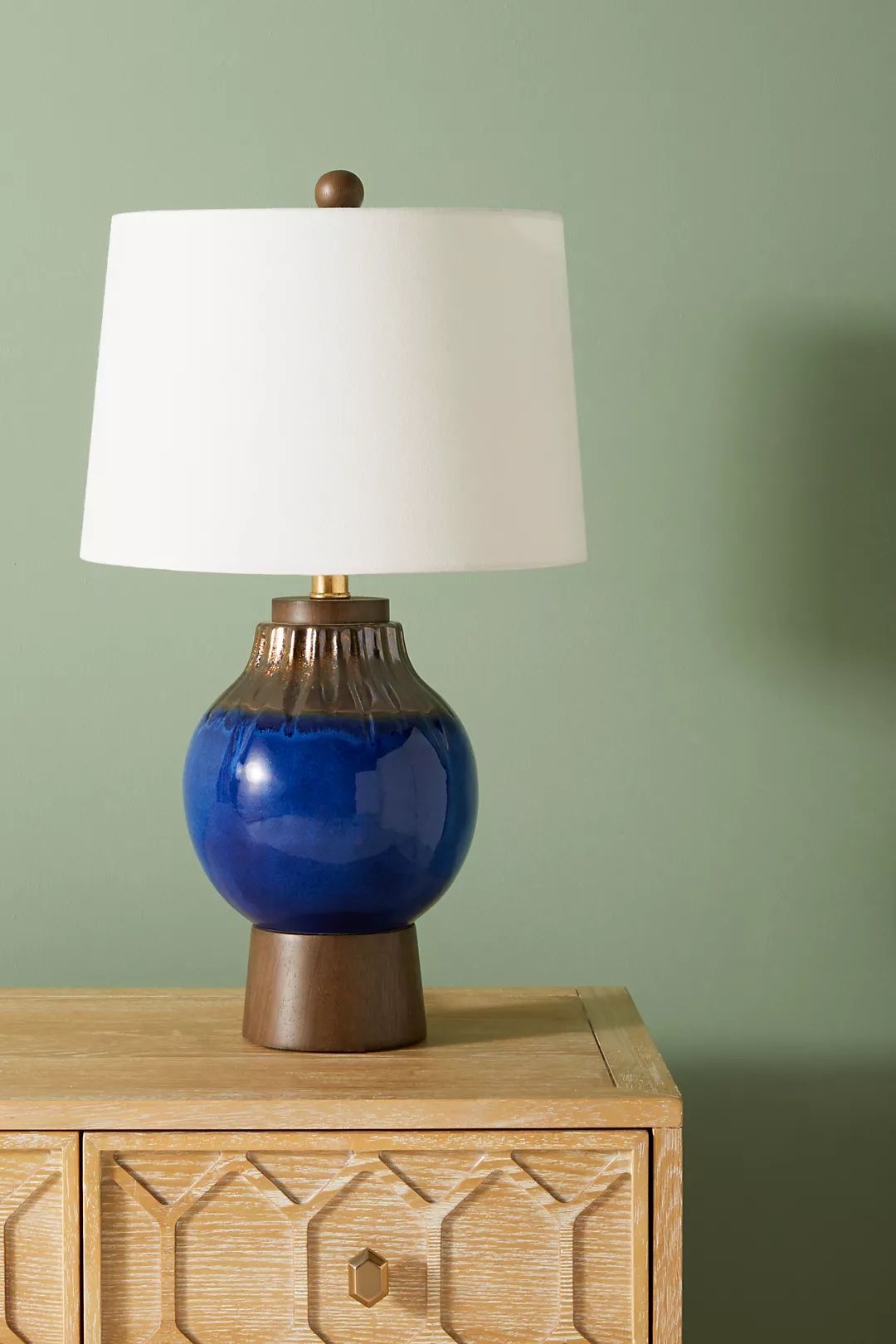 Anthropologie Fine-Grained Table Lamp