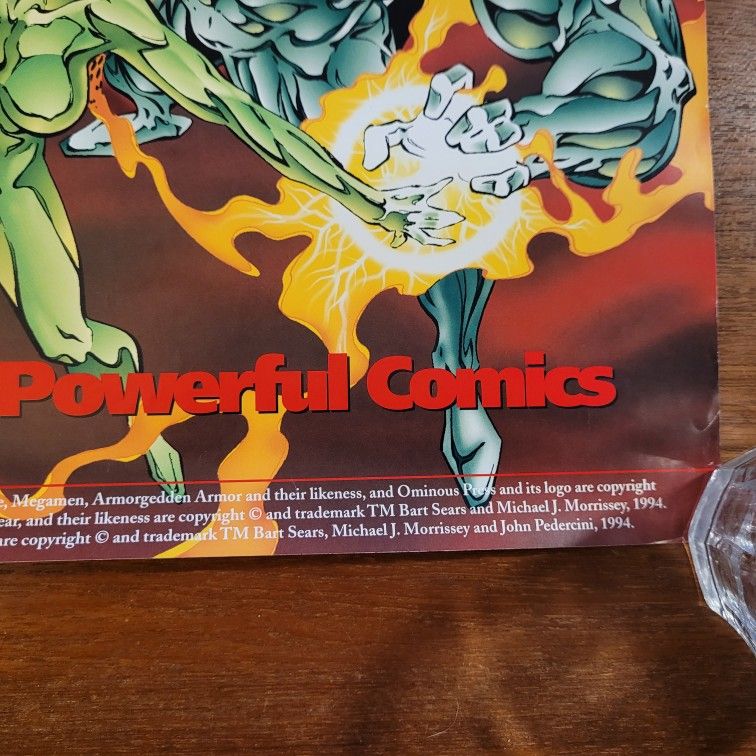 Bart Sears Ominous Press Vintage 1994 Comic Book Poster