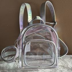  Brand New Claire’s Backpack With Iridescent Trim🎒Read Full Description Below