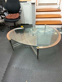 Glass coffee table