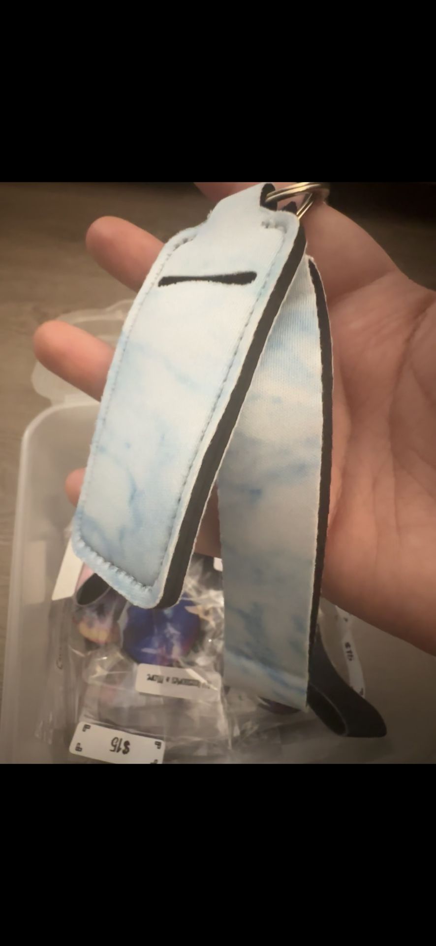 New Tie Dye Keychain With Chapstick Holder