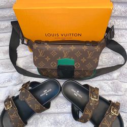 LV Waist Bag & Sandal Set 