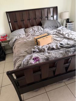Bed frame and box spring. $100firm