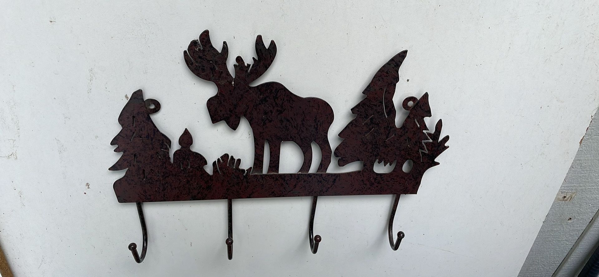 Antique Handmade Steel Plate Rack 14” Long