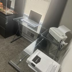 Glass desk