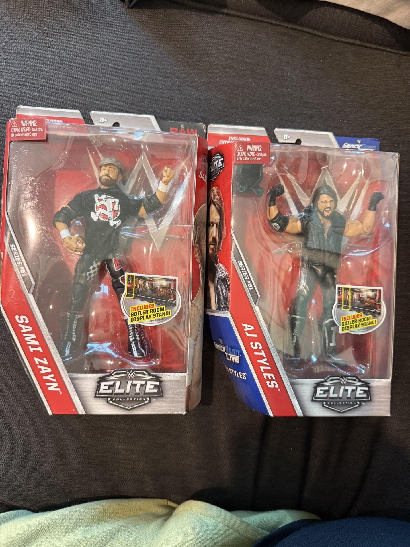 WWE WWF Wrestling Action Figures Elite Series 51 Sami Zayn And AJ Styles