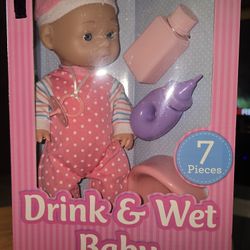 🆕️ 7 PIECE DRINK AND WET BABY DOLL